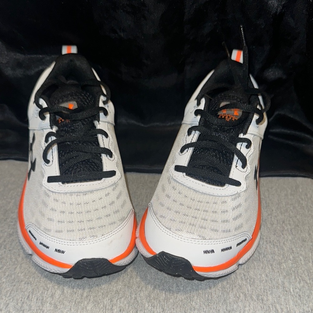 Under Armour White and Orange Athletic Shoes
